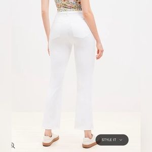 LOFT Brand New with Tags Petite 34 cropped kick flare jeans in white